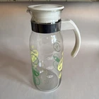 Vintage Pyrex Lemon Lime Pitcher/Carafe with Lid