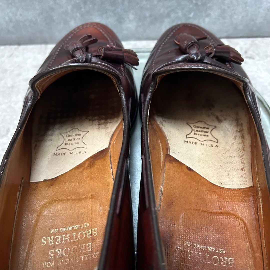 Rare Brooks Brothers x Alden cordovan tassel loafers, size 9.5C #0929 image 8