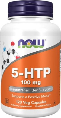 NOW Foods Supplements, 5-HTP (5-hydroxytryptophan) 100 mg, 120 Veg Capsules