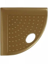 Questech Decor Corner Shower Footrest, Shower Shaving Shelf 5” Corner Shelf Gold