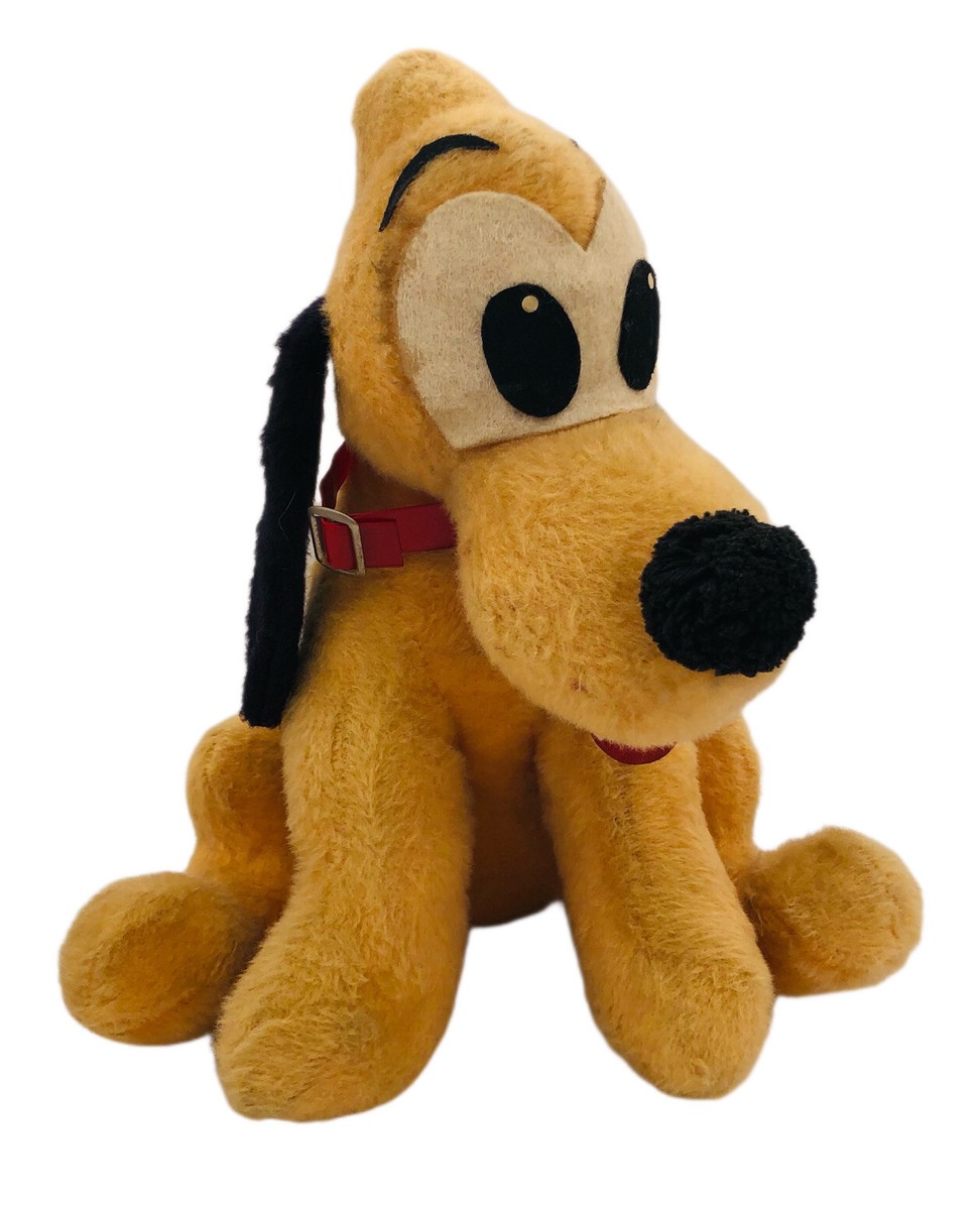 VINTAGE WALT DISNEY CHARACTERS PLUTO STUFFED ANIMAL 15” PLUSH 60'S
