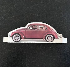 Volkswagen VW Beetle Bug Vintage Die Cut Advertising Card 60s Prop-Up
