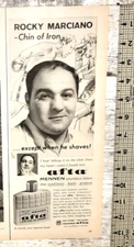 1963 Afta After Shave Vintage Print Ad Rocky Marciano Skin Conditioner Mennen