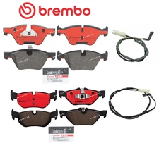 Front Brake Pad & Rear Brake Pad Ceramic OEM Brembo +Sensor for BMW 325xi 328xi