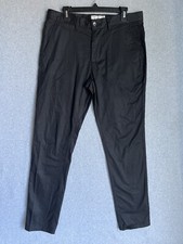 Mens Zara Premium Chino Trousers Slim Fit Black Size 32