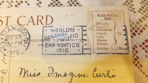 lot 3 Antique Christmas Post Card 2 embossed 1912 postmark Nevada City Ca Holly - Picture 10 of 10