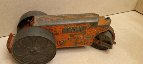 Vintage 1950’s Hubley Kiddie Toys Cast Metal # 480 Diesel Steam Roller - Picture 1 of 6