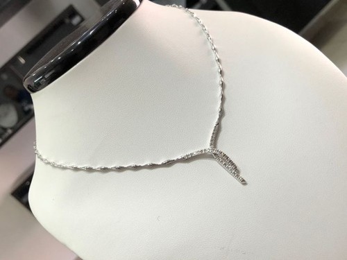 Collier collana girocollo parure donna oro 18 kt diamante F/Color anniversario - Imagen 5 de 7