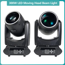 2Pack 300W LED 8+16Prism Moving Head Light Beam Stage DMX for Party Disco DJ