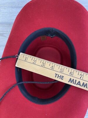 VTG Little Joe Wool Cowboy Hat Red Made in USA WPL 5923  display picture 2