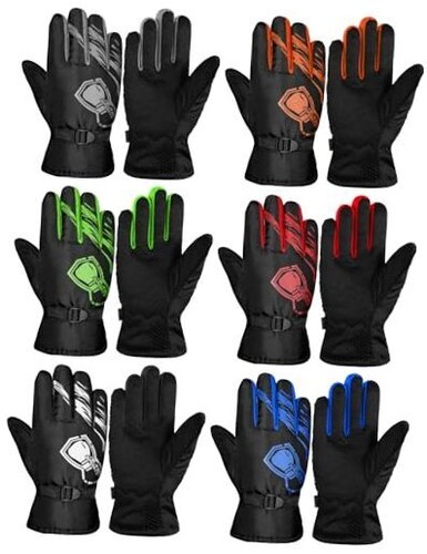 6 Pairs Kids Winter Gloves Waterproof Ski Gloves Snow 4-6 Years Cute Colors