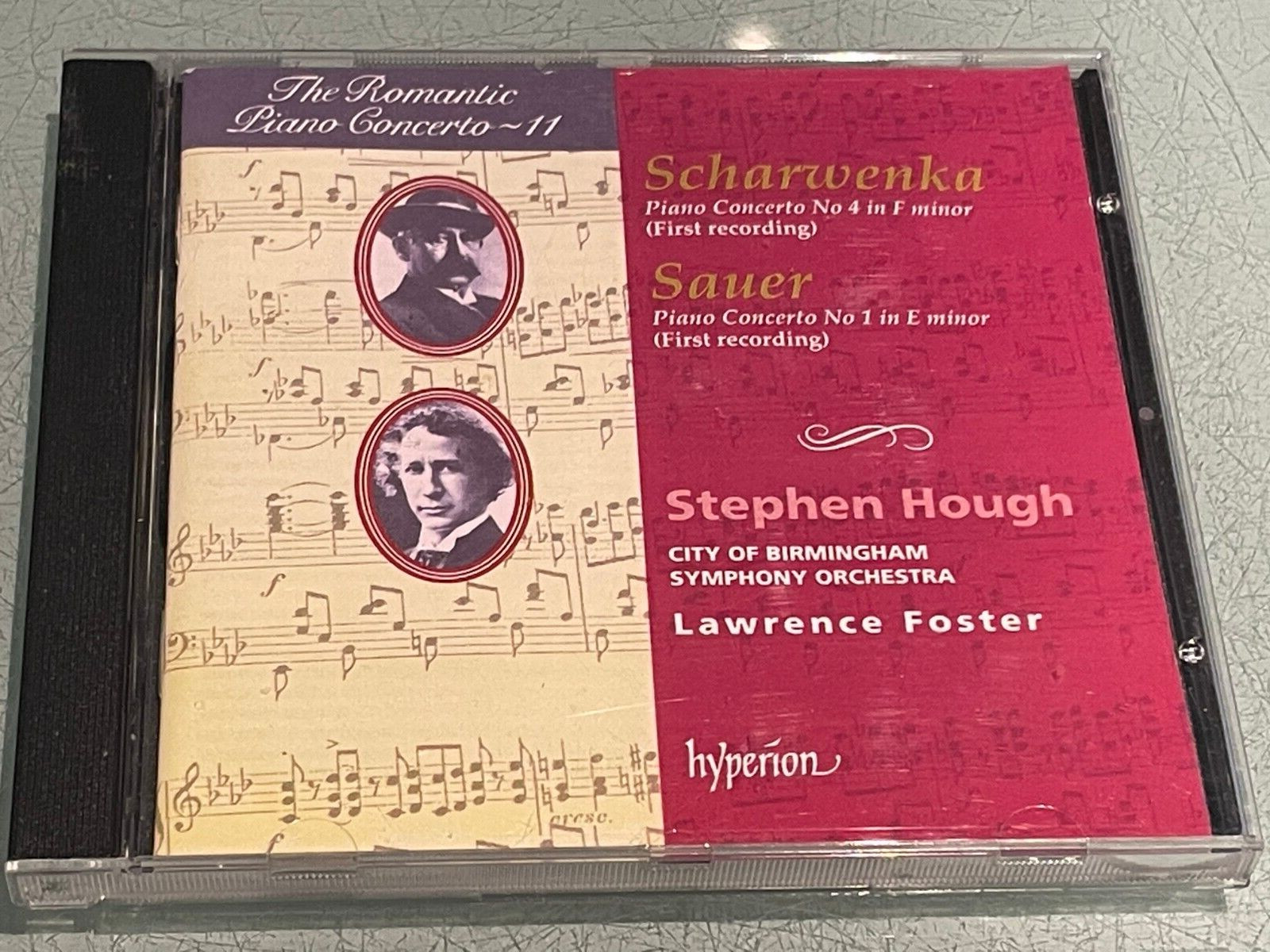 Schwarenka & Sauer - Piano Concertos - CD Album - 1995 Hyperion - Stephen Hough