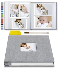 Popotop Photo Album Self Adhesive with Picture Display Window,40 Pages DIY Baby