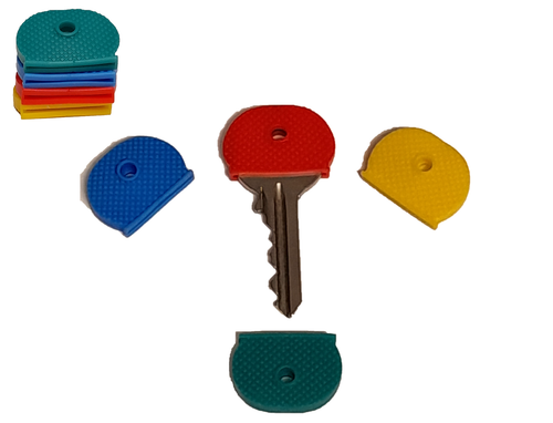 Tapa de llavero cubiertas de goma tapa superior de plástico etiqueta identificador de puerta colores mezclados - Imagen 7 de 12