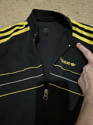 RARE Vintage 90s Adidas Tennis Sports Dress 38 Yellow Black Nice 
