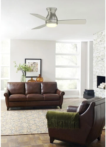 Hugh 44" Indoor/Outdoor Ceiling Fan with LED Light - Brushed Nickel Finish - Picture 8 of 8