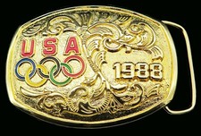 1988 USA Olympics Sports BK Vintage Belt Buckle