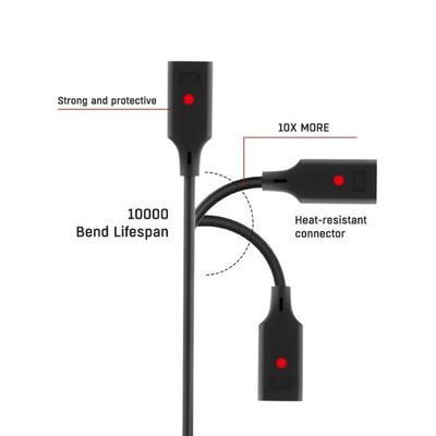 Travel Friendly Power Charging Solution Type C Phones Tablets Charging Cable