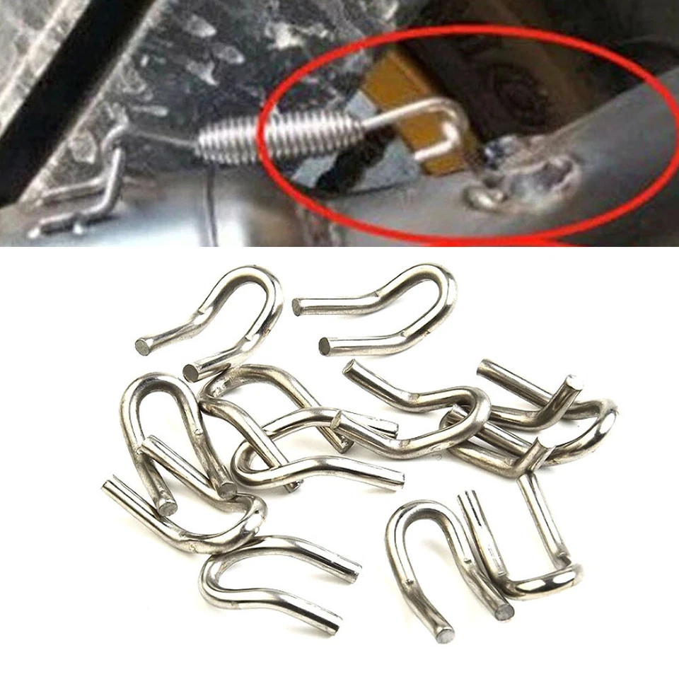 12PCS Motorcycle Exhaust Pipe Springs U Hook Replacement Welding Hooks Loop Tabs - Image 3 of 4