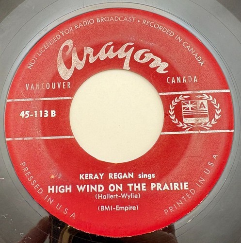 Keray Regan Peace River Waltz / High Wind on the Prairie 45 Country Aragon 113 - Bild 2 von 6