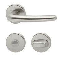 Hoppe TüRdrüCker Denver Rosette Wc Edelstahl Matt F69 TüRgriff KlinketüRbeschlag