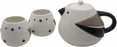 New Long-tailed Tit Teapot & Tea Cup Set Parent & Child 600ml SAN3292 Bird