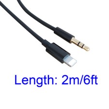 2m 6ft 8pin To 3.5mm AUX AUDIO CAR LINE OUT CABLE for iPHONE ipad