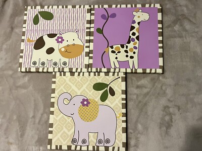 Nursery Wall Decor  Baby Girl  10x10 cocalo
