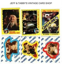 1984 TOPPS GREMLINS CARDS & STICKERS / SEE DROP DOWN MENU 4 card u will receive.