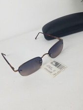 Small Rimless Women Sunglasses Wrap Around Rectangle Gradient Tint 2219CC Case