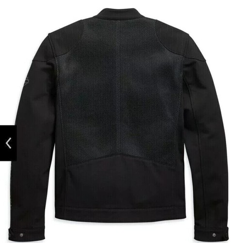 NEW HARLEY DAVIDSON 3D MESH ACCENT CASUAL SLIM FIT JACKET BLACK X LARGE XL - Picture 4 of 7
