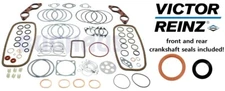 VW BUS TRANSPORTER 2000CC ENGINE GASKET KIT W/ CRANKSHAFT SEALS - OEM FREE SHIP!