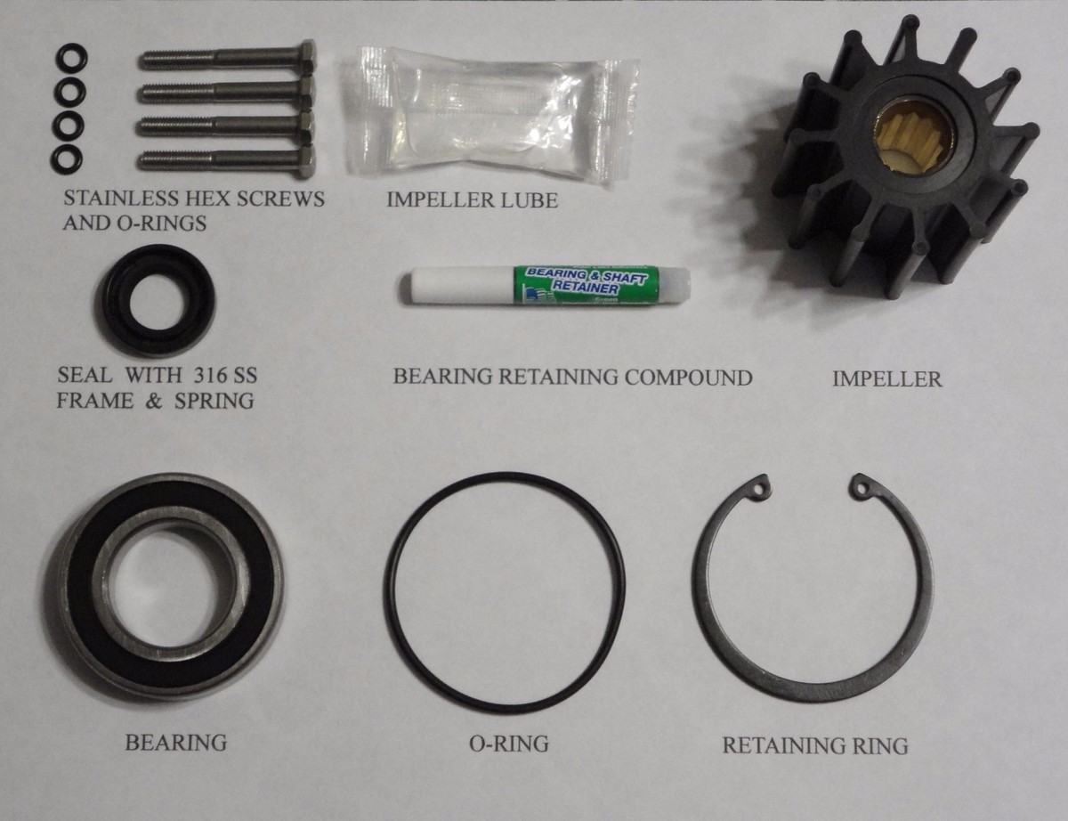 NEW Volvo Penta Raw Sea Water Pump Rebuild Kit Impeller Fits
