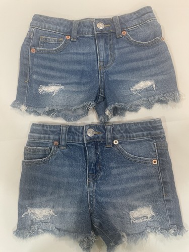 Cat & Jack Girl’s Shorts Blue Jean Denim Adjustable Waist Size 4/5