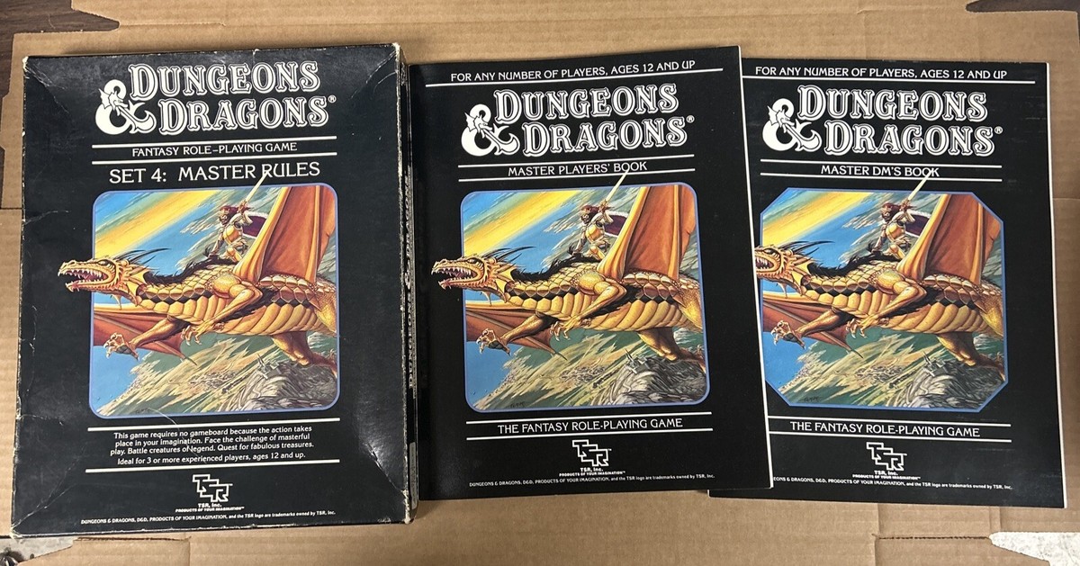 RARE TSR 1985 D&D Dungeons & Dragons Set 4 Master Rules 1021 | eBay