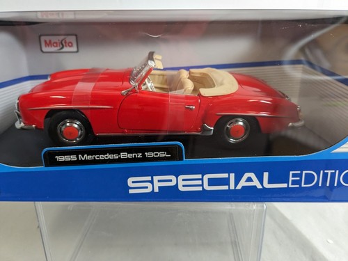 1955 Mercedes Benz 190SL Red 1/18 Special Edition Maisto F30 - Picture 2 of 3