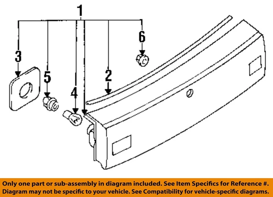 Mitsubishi 3000GT 1994 1998 OEM verde SL BONITO panel de acabado trasero 132-37598 Foto 3 de 4