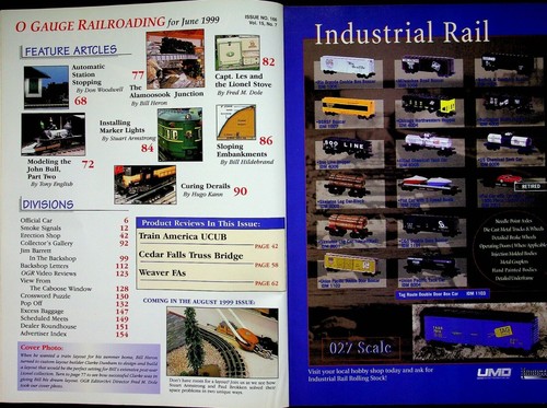 O Gauge Railroading Magazine Run 166 June 1999 Making Sloping Embankments - Picture 2 of 2