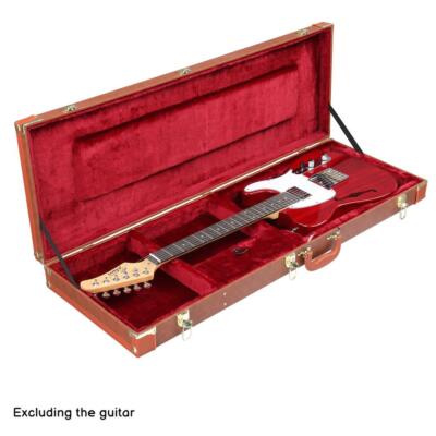 Ktaxon Full Size Hard Case for ST TL 39'' Electric Guitar With Keys Red