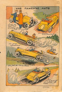 Auto Cabriolet Voiture Vitesse Automobile Dessin Humour De Cip Illustration 1932 Ebay