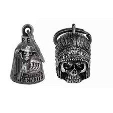 Combo OF Defender & Native Head Bell W/ Hanger Biker Motorcycle Accessories