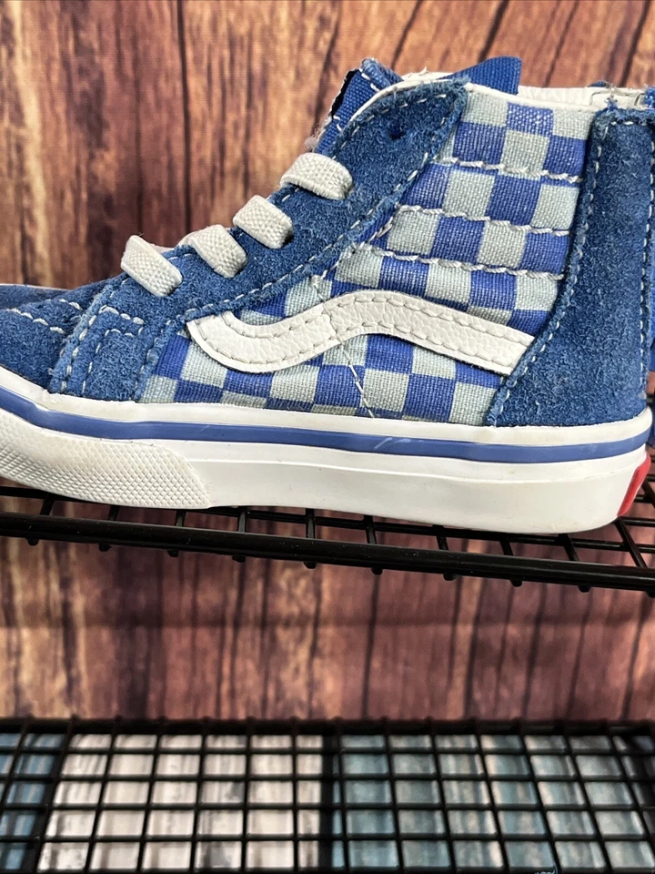 Vans Niños Sk8-Hi Bebé Tiburón VN0A4BV1V3V Azul Blanco Zapatos con Cordones Talla EE. UU. 4 Foto 4 de 4