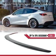 FOR 2020-2023 TESLA MODEL Y OE SLIM SLEEK V-STYLE GLOSSY BLACK TRUNK LID SPOILER