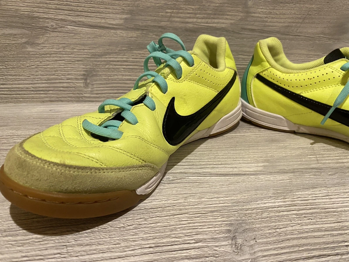 Nike Tiempo Natural IV LTR Neon Yellow-Green Lace-Up Running Shoes 5.5Y | eBay