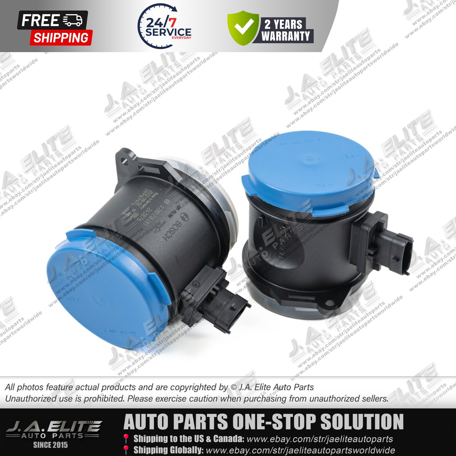 2pcs Genuine Air Flow Meters fit Maserati Ghibli Quattroporte Levante 670002164