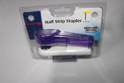 Officemate Half Strip Purple & White Stapler Kit With 1000 Staples