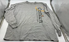 Carhartt K215 HGY Graphic Print Heathered Gray Long-Sleeve T-Shirt Men's Large