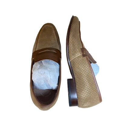 STACY ADAMS Mens Wyatt Slip On Penny Loafer Tan Size 8.5 Pre  display picture 1
