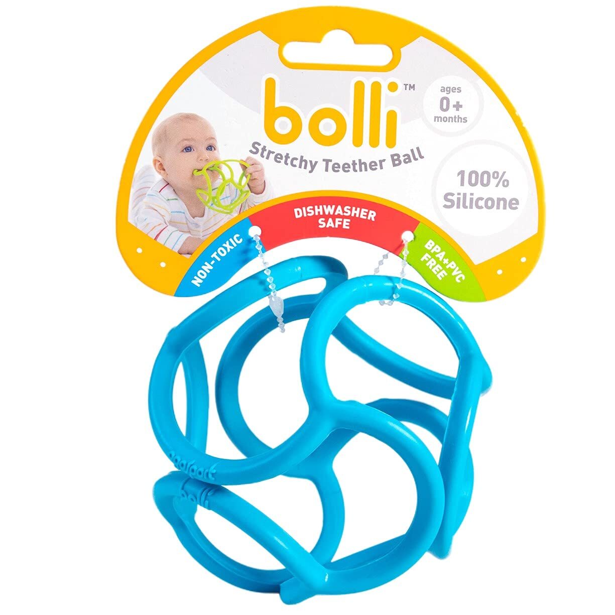 Teething Ring Tactile Sensory Ball Toy For Babies & Kids Stretchy Soft Nontoxic