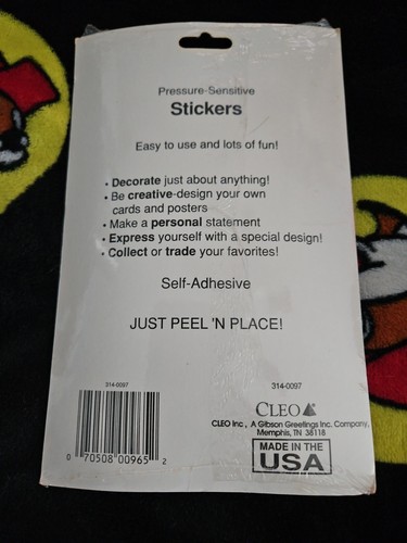 Unopened Pack Vintage 1992 Barbie Stickers by Gibson - 4 Sheets - Good Condition - Picture 3 of 3